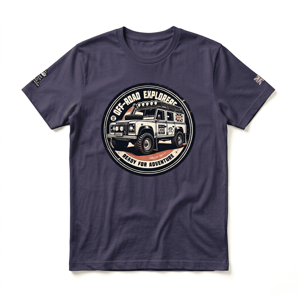 T-shirt Land Rover Defender 110 - Heather Midnight Navy T-shirt Land Rover Defender 110 - Heather Midnight Navy