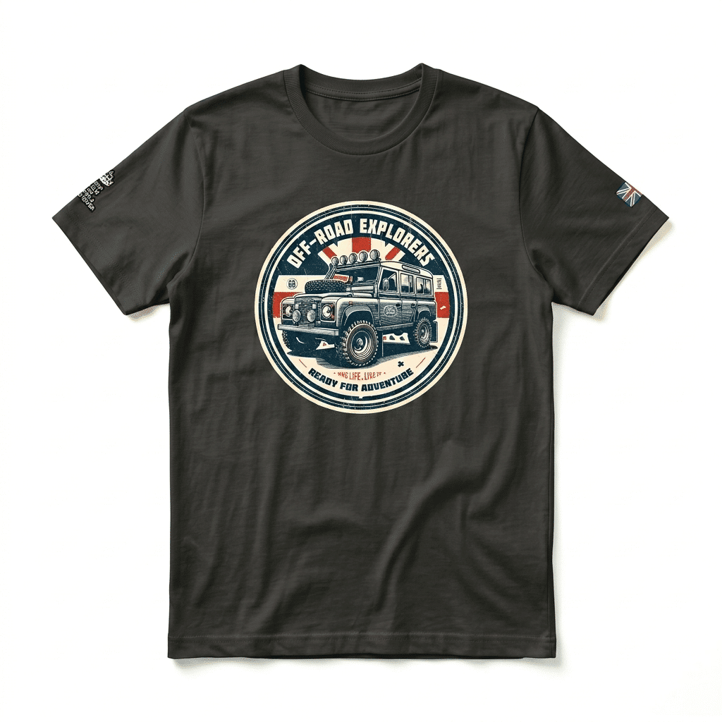 T-shirt Land Rover Defender 110 - Vintage Black Men’s Defender 110 T-shirt - Vintage Black