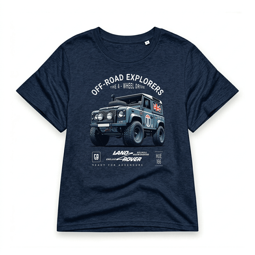 T-shirt Land Rover Defender 90 - French-Navy T-shirt Land Rover Defender 90 - French-Navy