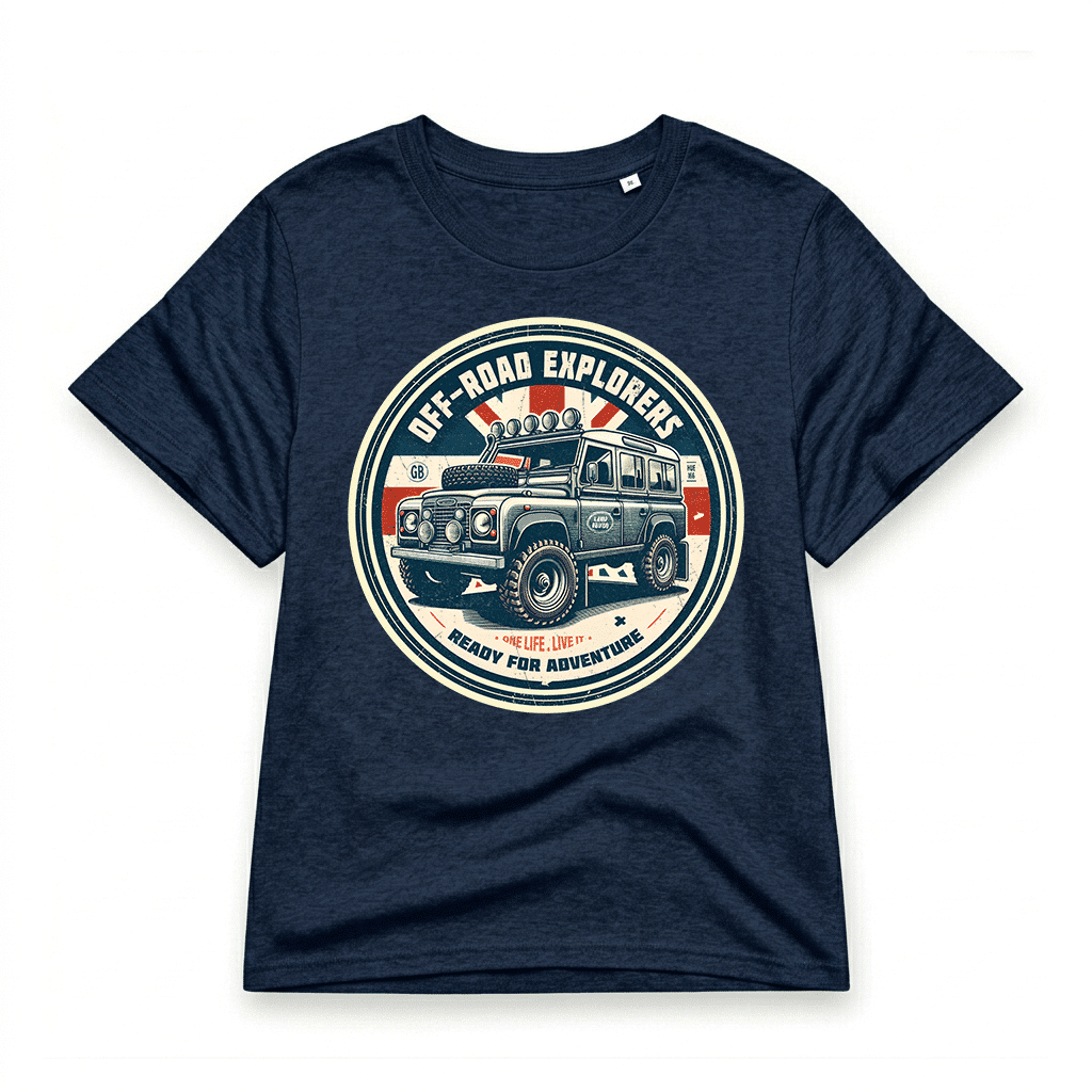 T-shirt Land Rover Defender 110 - French-Navy T-shirt Land Rover Defender 110 - French-Navy