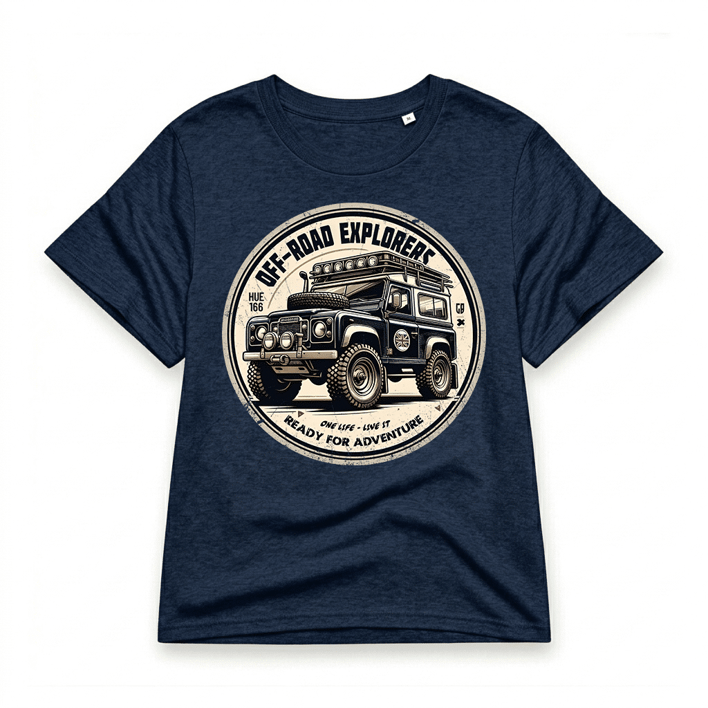 T-shirt-Land Rover Defender 90 - French Navy T-shirt-Land Rover Defender 90 - French Navy