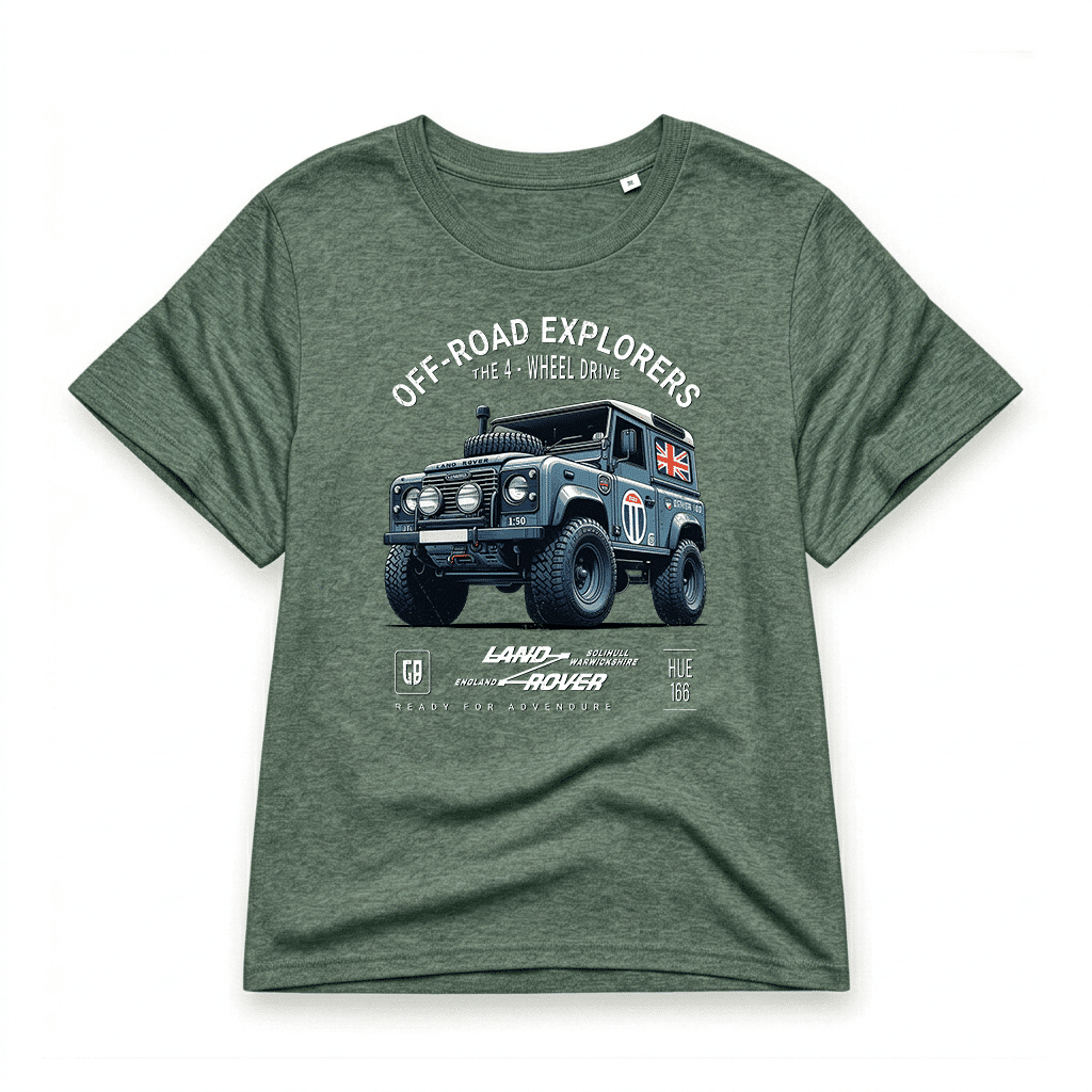 T-shirt Land Rover Defender 90 - Green-Bay T-shirt Land Rover Defender 90 - Green-Bay