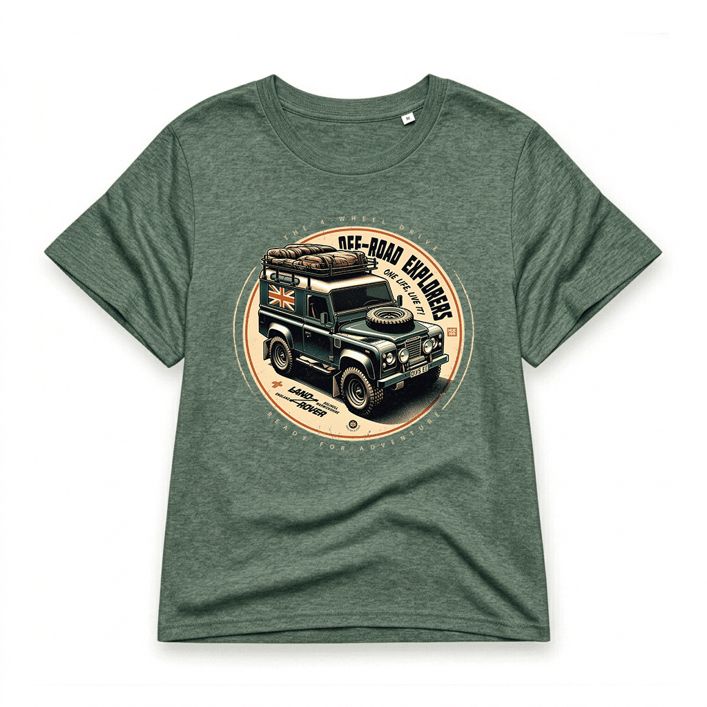 T-shirt Land Rover Defender 90 - Green-Bay T-shirt Land Rover Defender 90 - Green-Bay