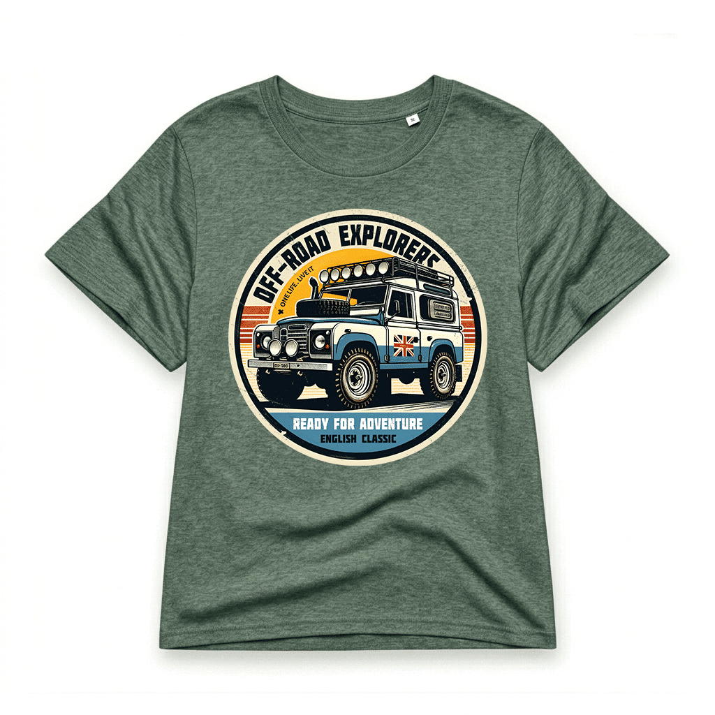 T-shirt Land Rover Defender 90 - Green Bay T-shirt Land Rover Defender 90 - Green Bay