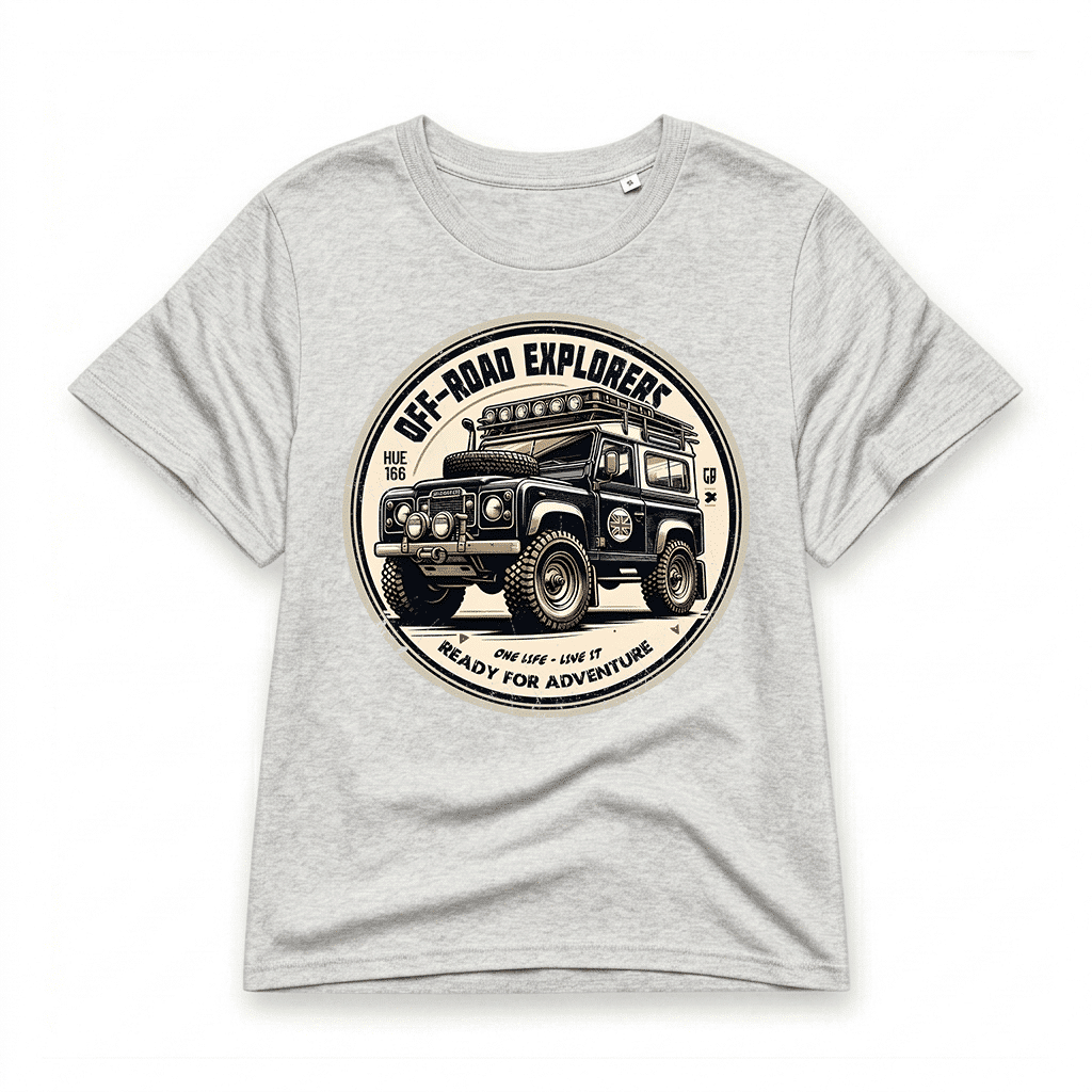 T-shirt Land Rover Defender 90 - Heather Grey T-shirt Land Rover Defender 90 - Heather Grey