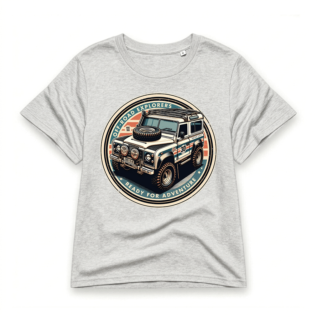 T-shirt Land Rover Defender 90 - Heather Grey T-shirt Land Rover Defender 90 - Heather Grey