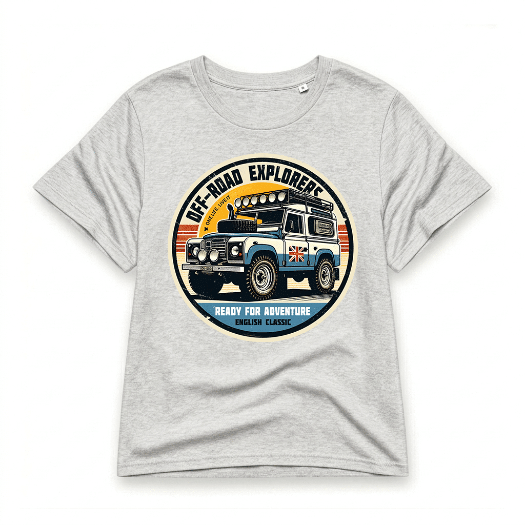 T-shirt Land Rover Defender 90 - Heather Grey T-shirt Land Rover Defender 90 - Heather Grey