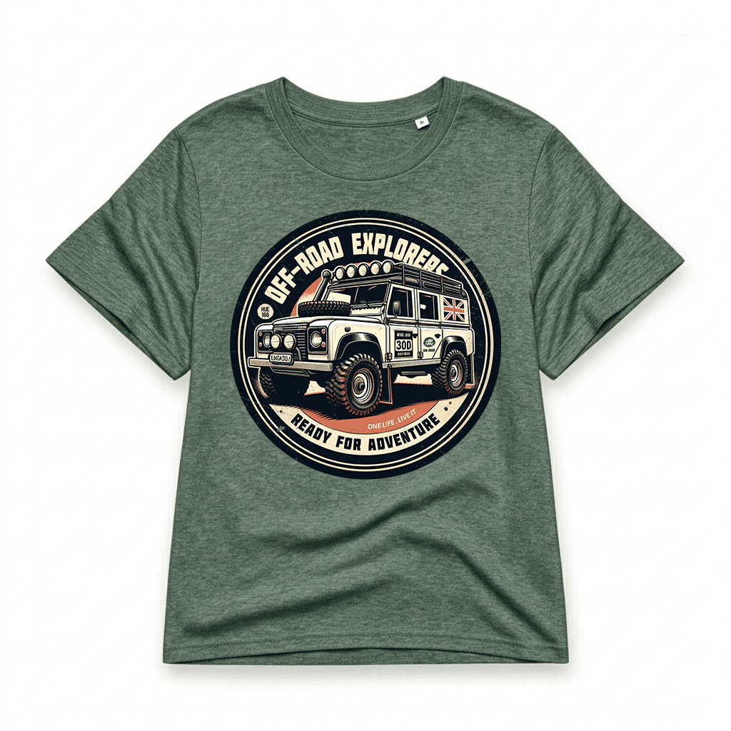 T-shirt-Land Rover Defender110 - Green Bay-