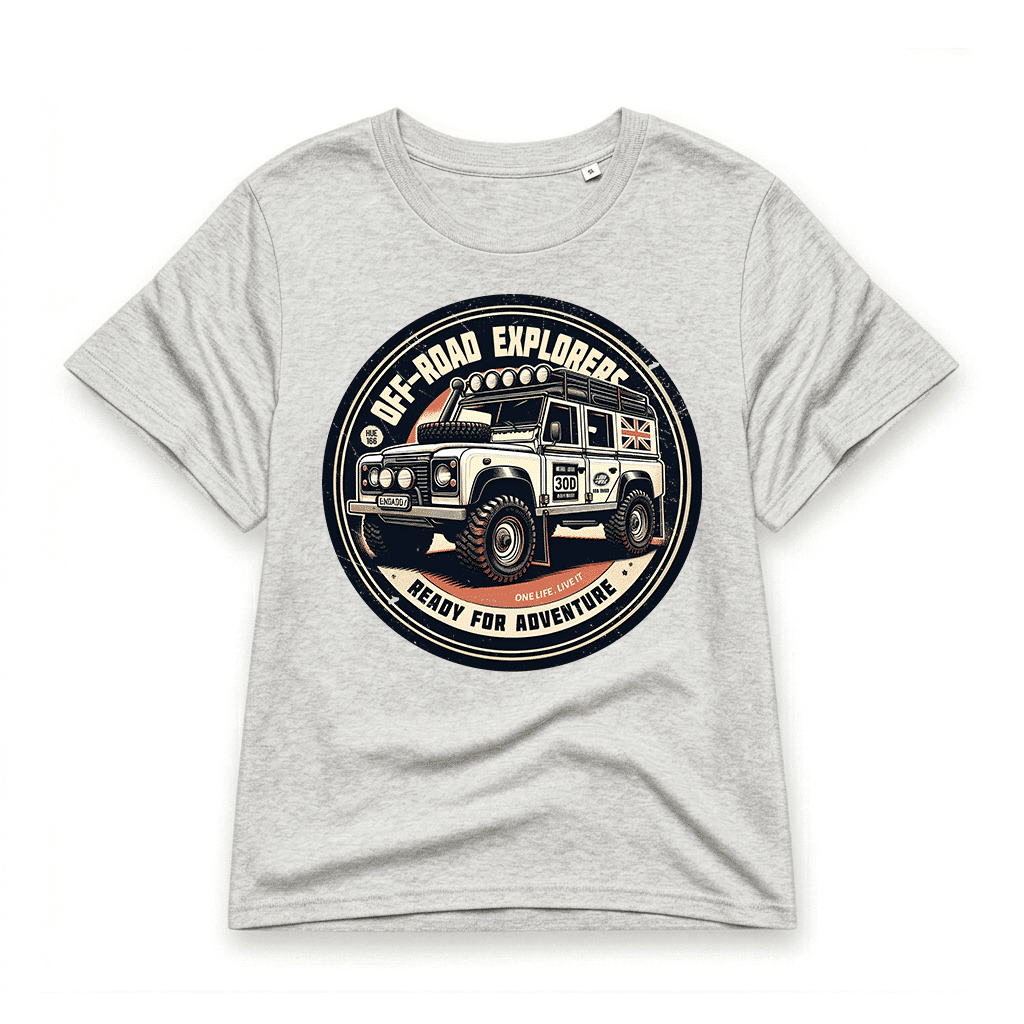 T-shirt-Land Rover Defender110 - Heather Grey