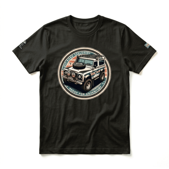 T-shirt Land Rover Series - Black Heather