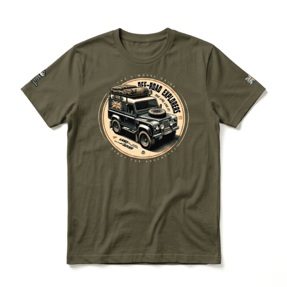 T-shirt Land Rover Defender 90 - Army