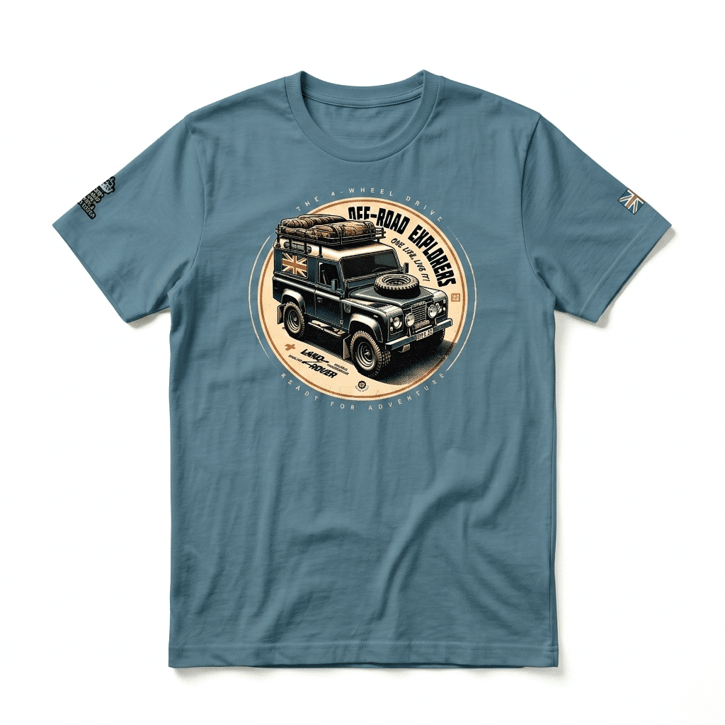 T-shirt Land Rover defender 90 - Heather Deep Teal T-shirt Land Rover Defender 90 - Heather Deep Teal