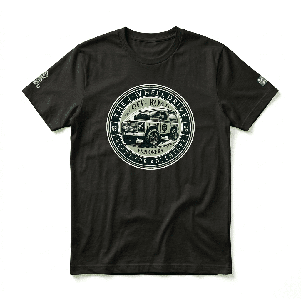 Land Rover Defender 90 T-shirt – Black Heather Land Rover Defender 90 T-shirt – Black Heather