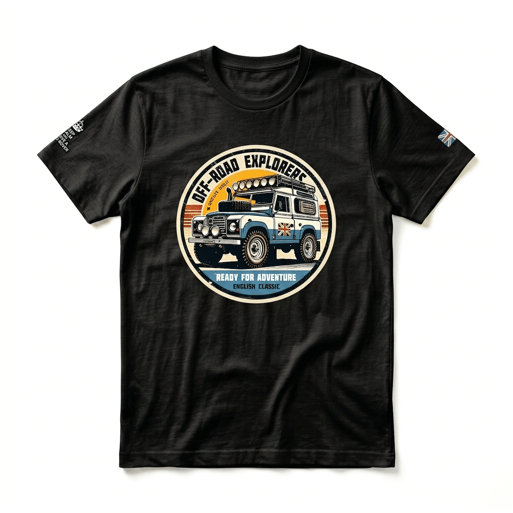 T-shirt Land Rover defender 90 - Black Heather T-shirt Land Rover defender 90 - Black Heather
