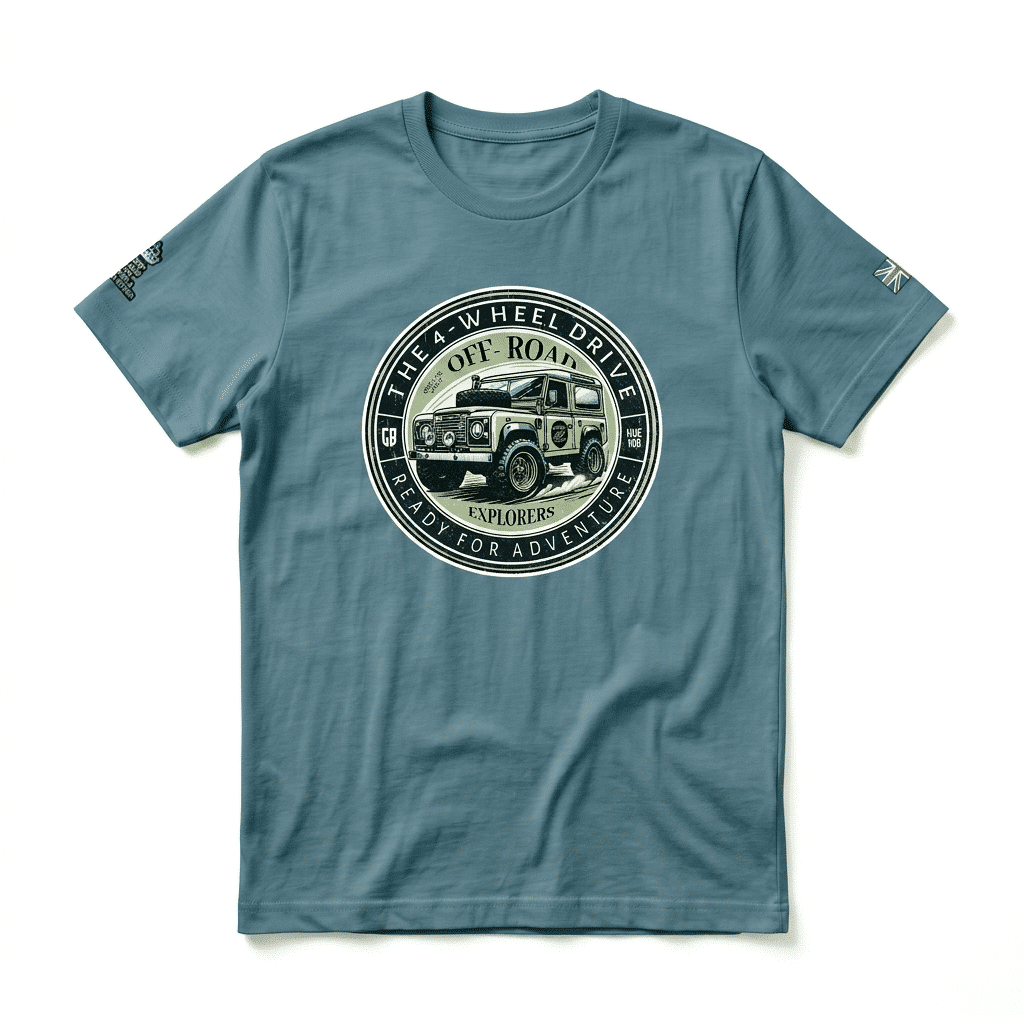 Land Rover Defender 90 T-shirt – Heather Deep Teal Land Rover Defender 90 T-shirt – Heather Deep Teal