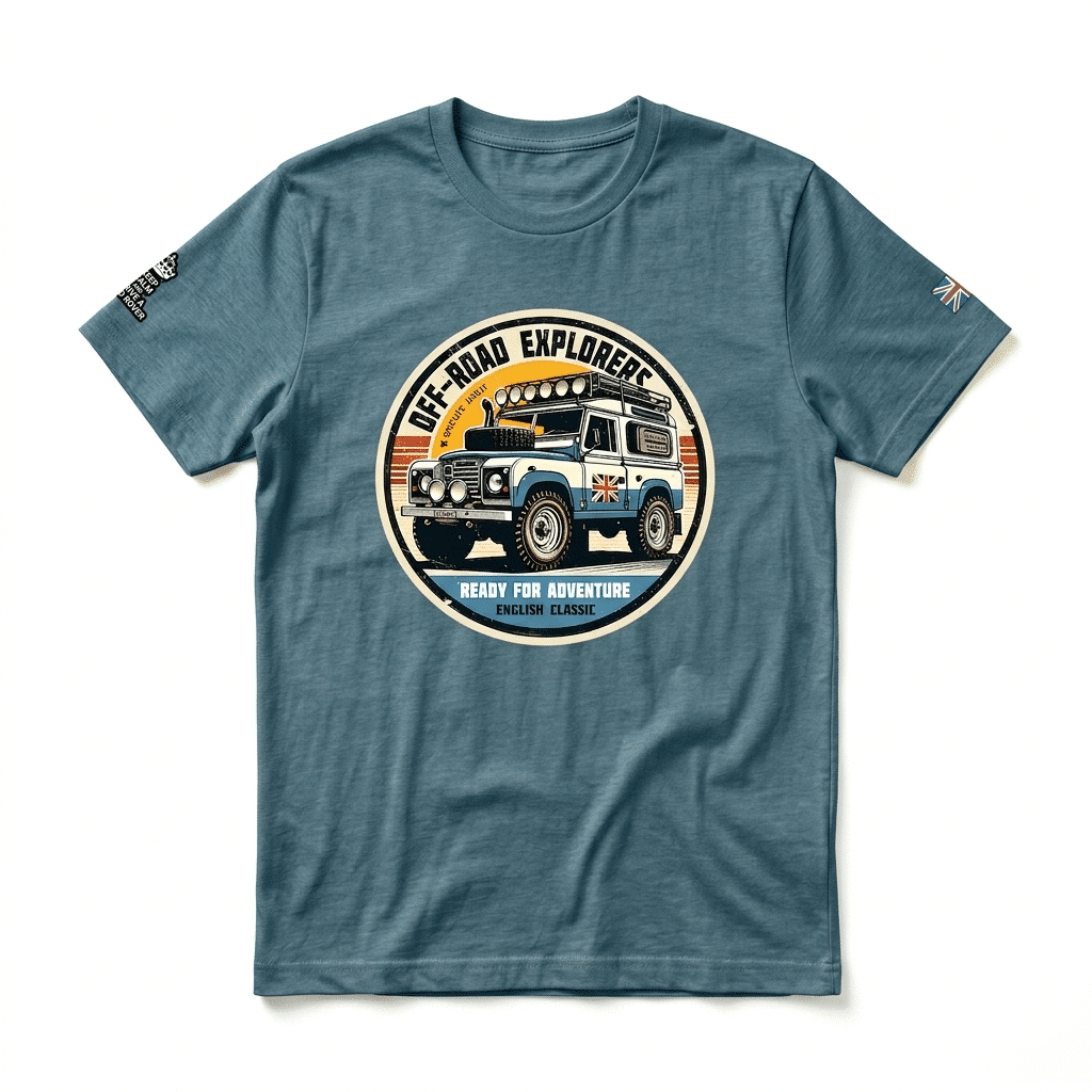 T-shirt Land Rover defender 90 - Heather Deep Teal T-shirt Land Rover defender 90 - Heather Deep Teal