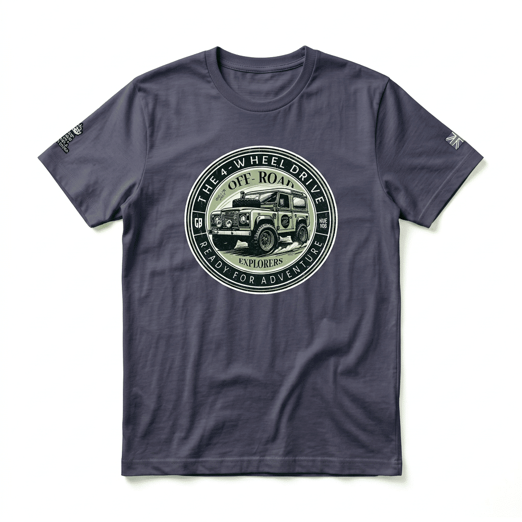 Land Rover Defender 90 T-shirt – Heather Midnight Navy Land Rover Defender 90 T-shirt – Heather Midnight Navy