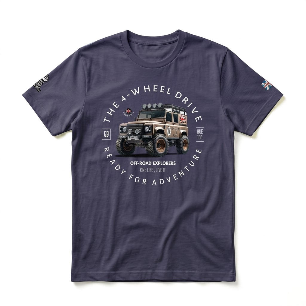 T-shirt Land Rover defender 110 - Heather Midnight Navy T-shirt Land Rover defender 110 - Heather Midnight Navy