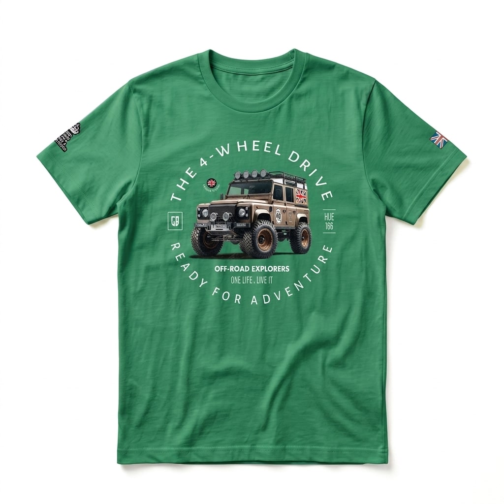T-shirt Land Rover defender 110 - Kelly T-shirt Land Rover defender 110 - Kelly