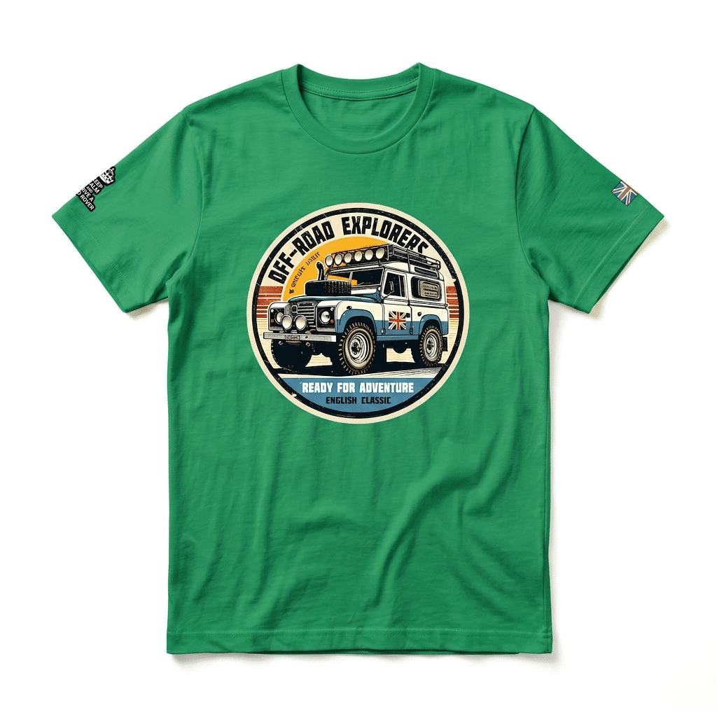 T-shirt Land Rover defender 90 - Kelly T-shirt Land Rover defender 90 - Kelly