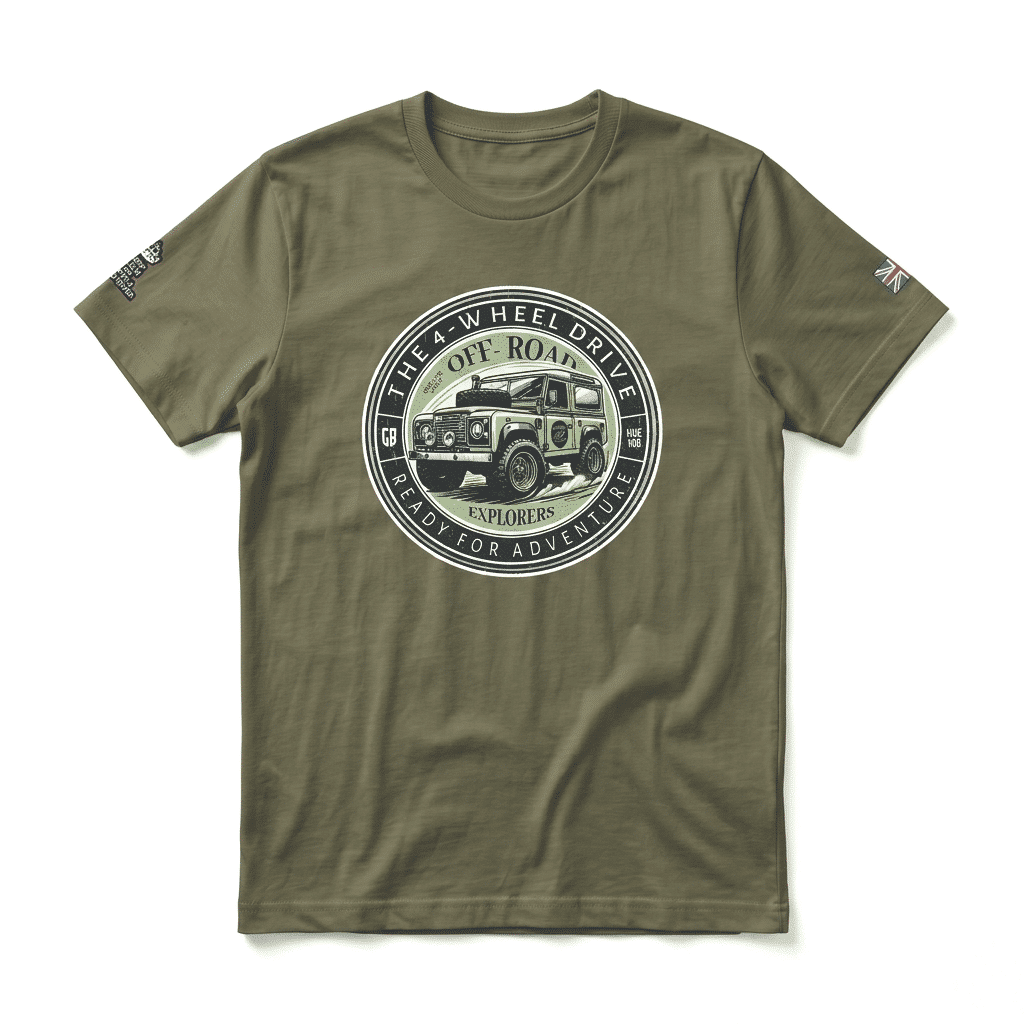 Land Rover Defender 90 T-shirt – Military Green Land Rover Defender 90 T-shirt – Military Green