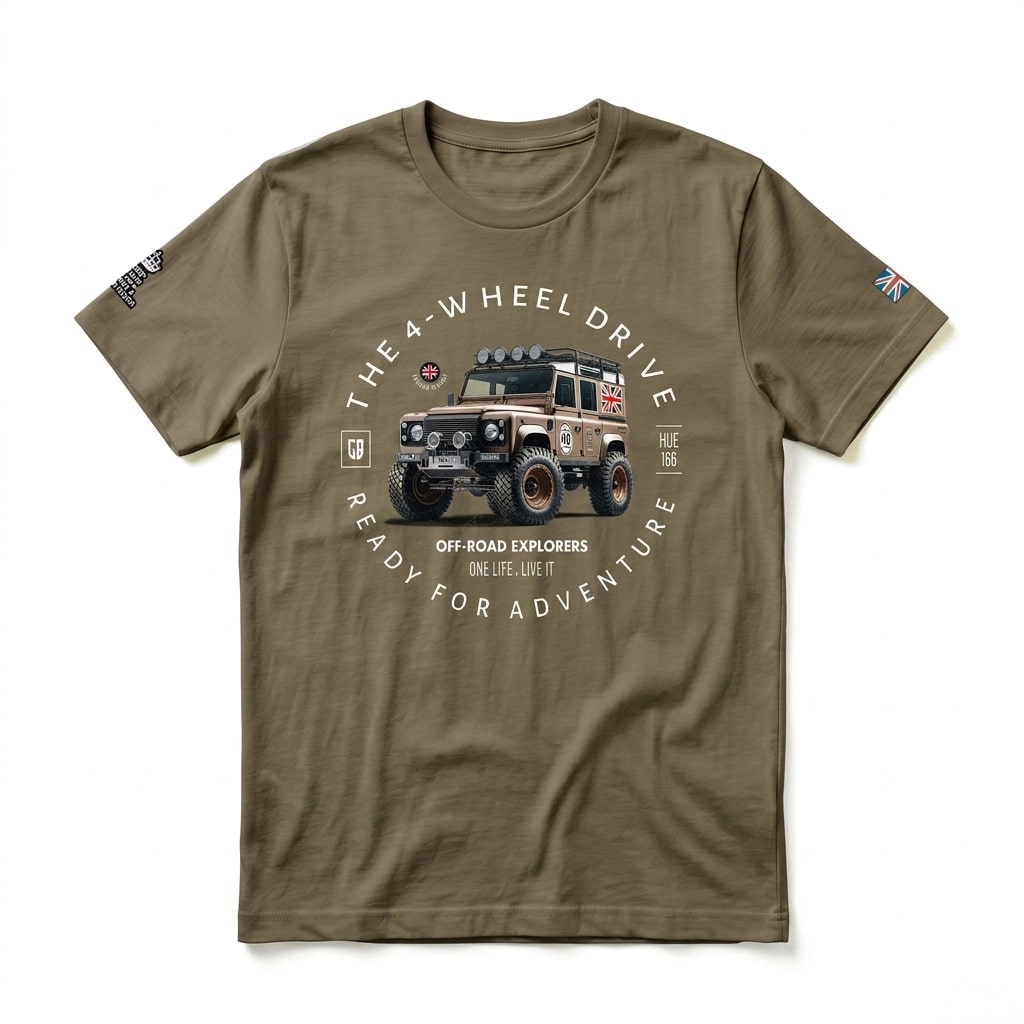 T-shirt Land Rover defender 110 - Military Green T-shirt Land Rover defender 110 - Military Green