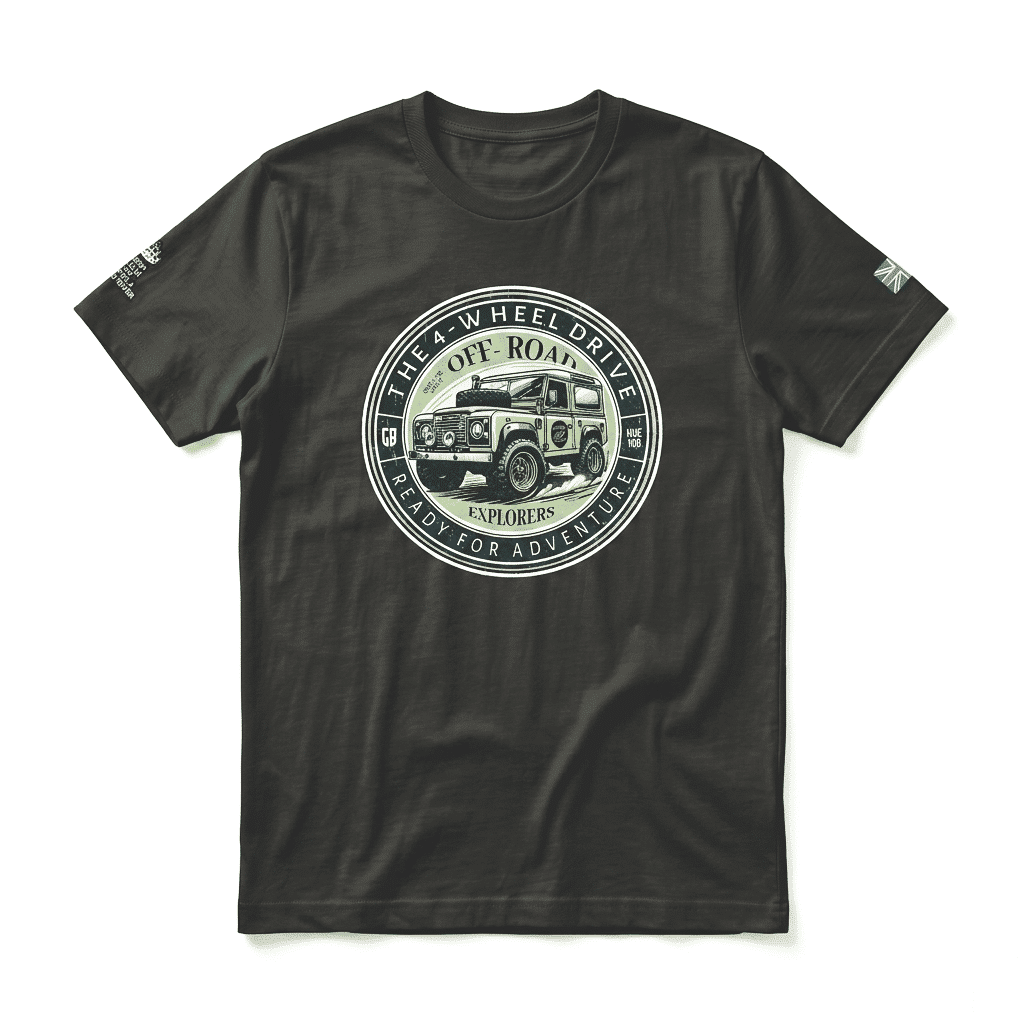 Land Rover Defender 90 T-shirt – Vintage Black Land Rover Defender 90 T-shirt – Vintage Black