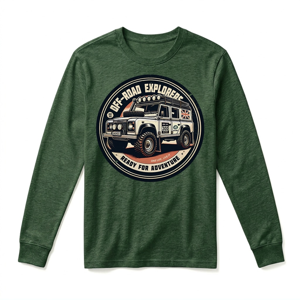 T-shirt Manches Longues Land Rover Defender 110 - Forest Green T-shirt Manches Longues Land Rover Defender 110 - Forest Green