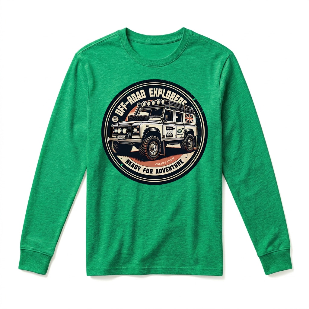 T-shirt Manches Longues Land Rover Defender 110 - Irish Green T-shirt Manches Longues Land Rover Defender 110 - Irish Green
