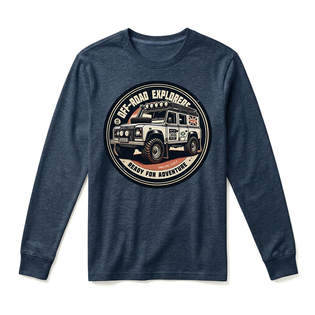 T-shirt Manches Longues Land Rover Defender 110 - Navy T-shirt Manches Longues Land Rover Defender 110 - Navy