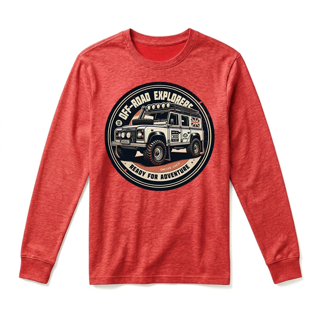 T-shirt Manches Longues Land Rover Defender 110 - Red T-shirt Manches Longues Land Rover Defender 110 - Red