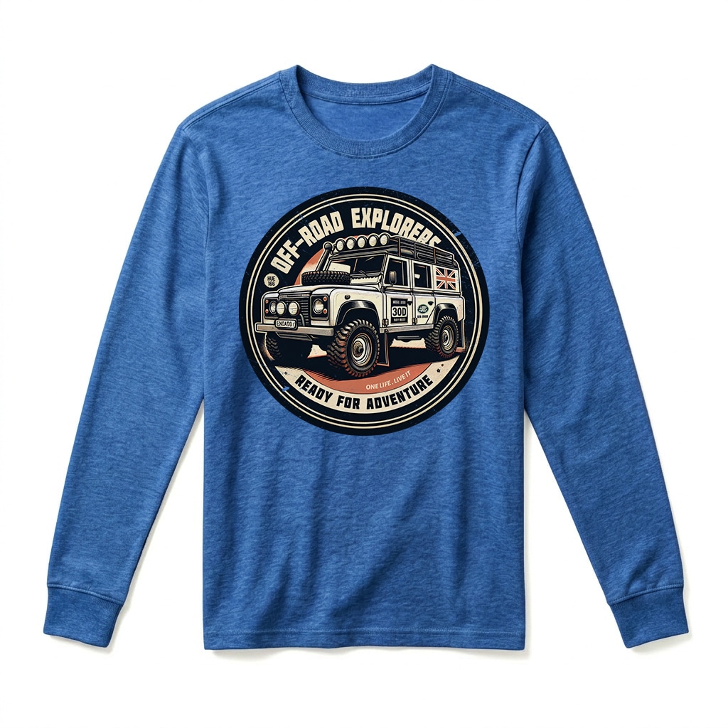 T-shirt Manches Longues Land Rover Defender 110 - Royal T-shirt Manches Longues Land Rover Defender 110 - Royal