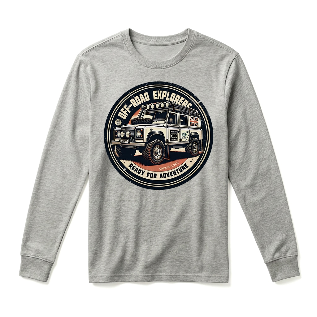 T-shirt Manches Longues Land Rover Defender 110 - Sport Grey T-shirt Manches Longues Land Rover Defender 110 - Sport Grey
