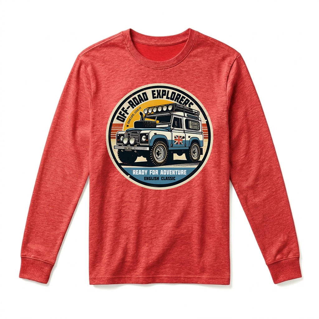 T-shirt Manches Longues Land Rover Series - Red T-shirt Manches Longues Land Rover Series - Red