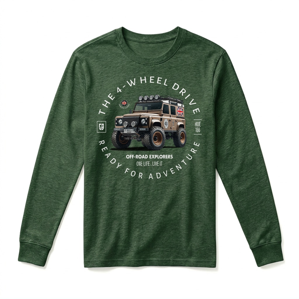 T-shirt Manches Longues Land Rover Defender 110 - Forest Green T-shirt Manches Longues Land Rover Defender 110 - Forest Green