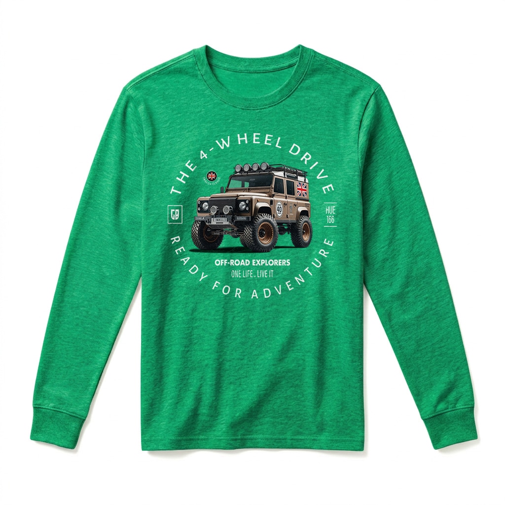T-shirt Manches Longues Land Rover Defender 110 - Irish Green T-shirt Manches Longues Land Rover Defender 110 - Irish Green