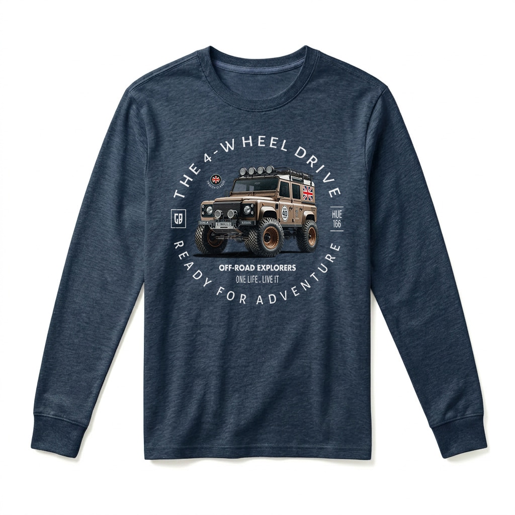 T-shirt Manches Longues Land Rover Defender 110 - Navy T-shirt Manches Longues Land Rover Defender 110 - Navy
