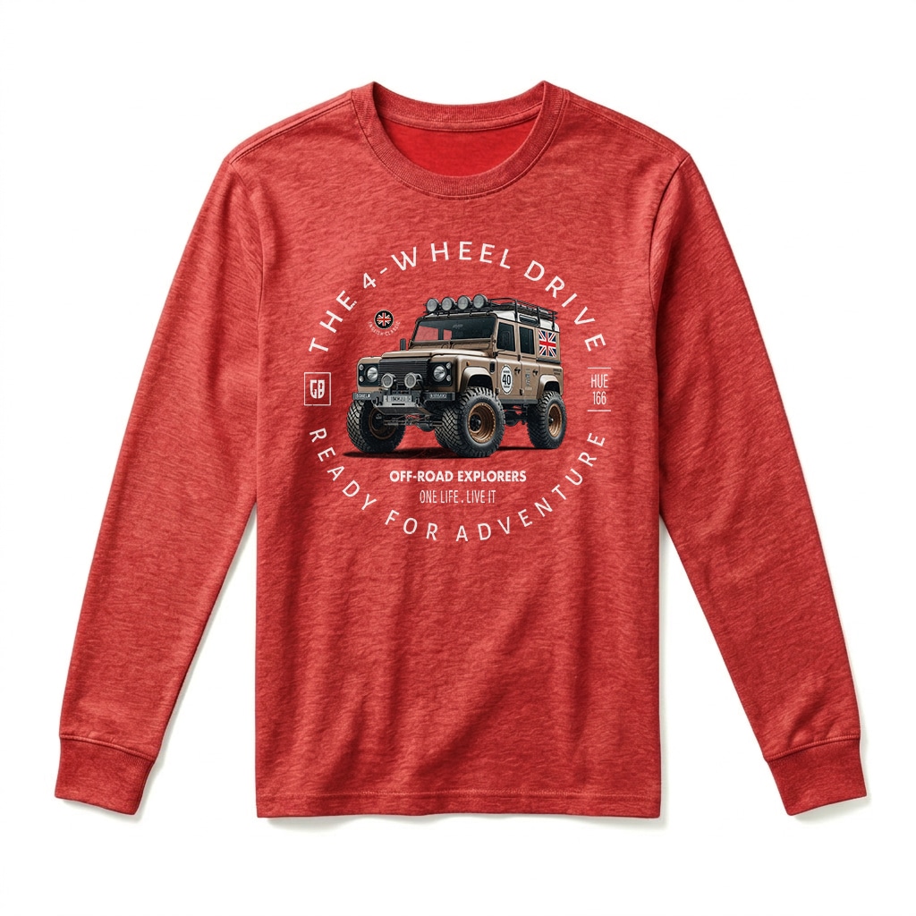 T-shirt Manches Longues Land Rover Defender 110 - Red T-shirt Manches Longues Land Rover Defender 110 - Red
