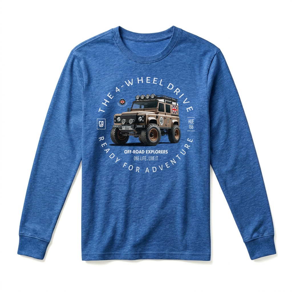 T-shirt Manches Longues Land Rover Defender 110 - Royal T-shirt Manches Longues Land Rover Defender 110 - Royal