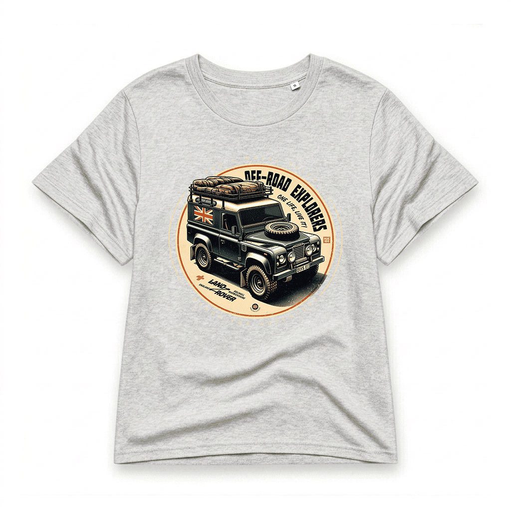 T-shirt Land Rover Defender 90 - Heather-Grey T-shirt Land Rover Defender 90 - Heather-Grey