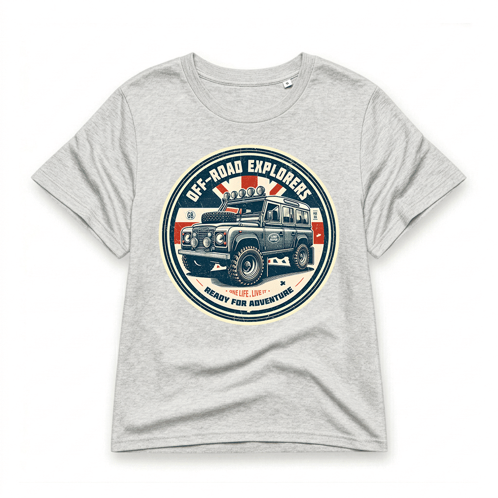 T-shirt Land Rover Defender 110 - Heather-Grey T-shirt Land Rover Defender 110 - Heather-Grey