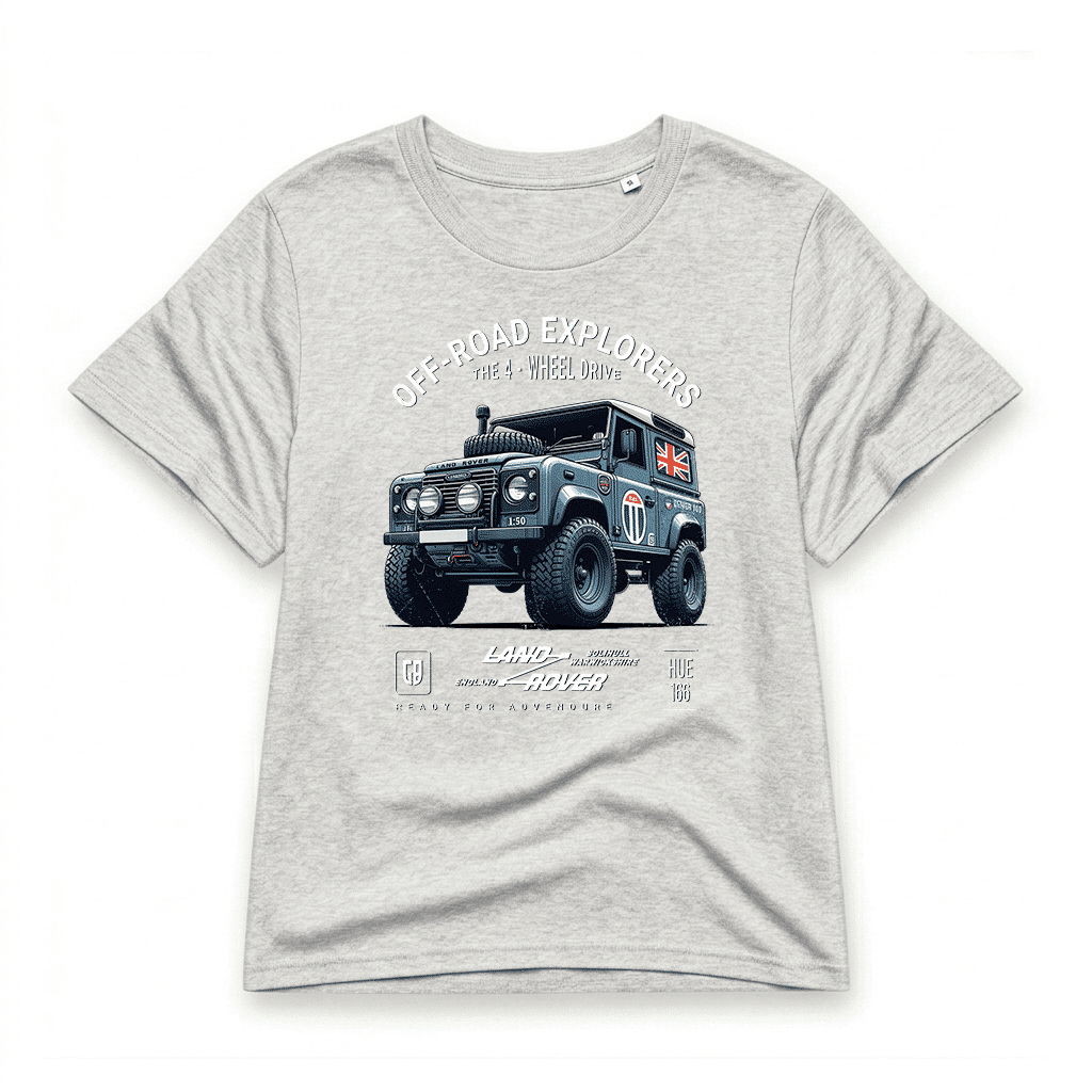 T-shirt Land Rover Defender 90 - Heather-Grey T-shirt Land Rover Defender 90 - Heather-Grey